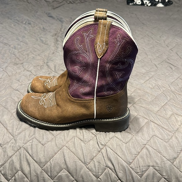 Ariat boots size 11B brown and purple - Picture 2 of 3